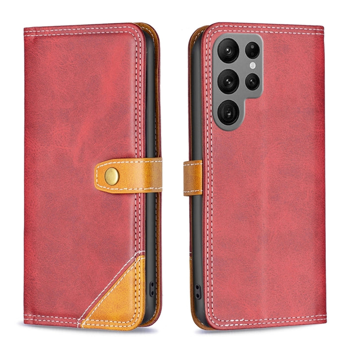 Estuche para teléfono de cuero con doble hilo de coser a juego, For OPPO A17, For Samsung Galaxy A14 5G, For Samsung Galaxy S23+ 5G, For Samsung Galaxy S23 Ultra 5G, For Samsung Galaxy S23 5G, For Xiaomi 12T / 12T Pro / Redmi K50 Ultra