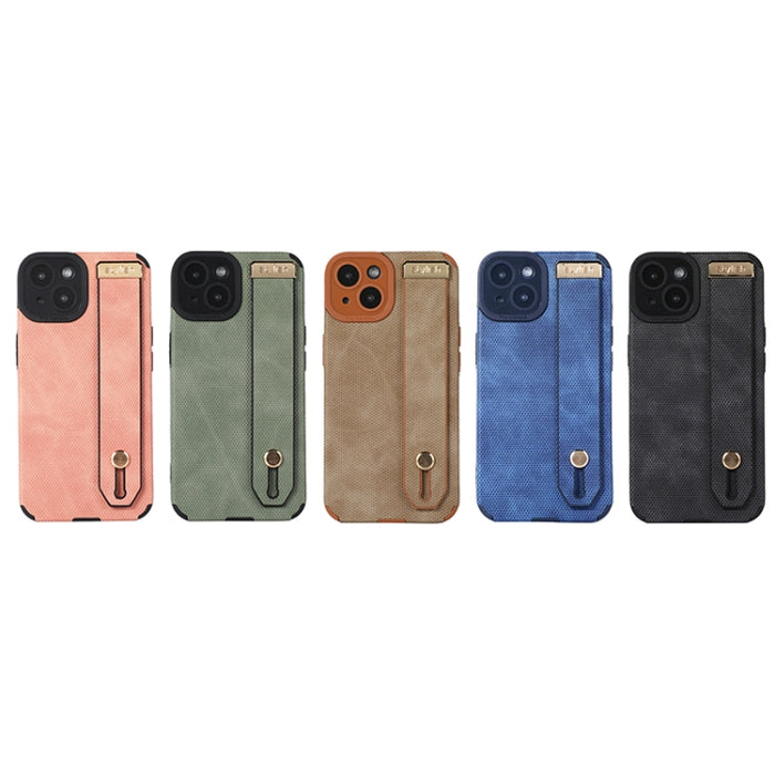 Funda de teléfono de cuero TPU con correa para la muñeca