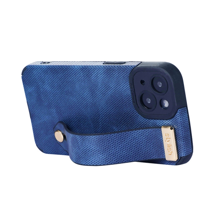 Funda de teléfono de cuero TPU con correa para la muñeca