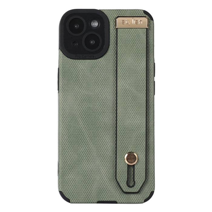 Funda de teléfono de cuero TPU con correa para la muñeca