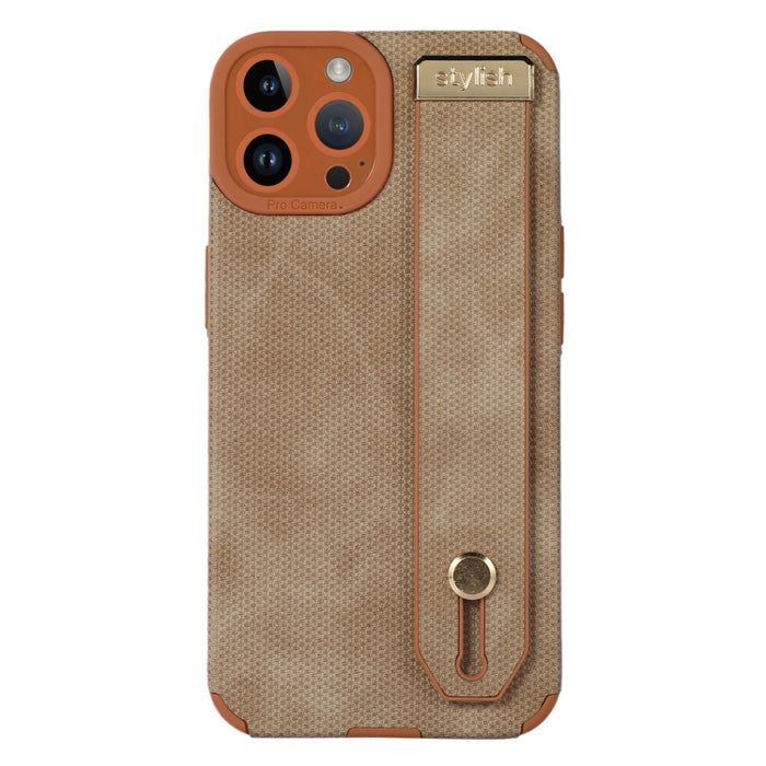 Funda de teléfono de cuero TPU con correa para la muñeca