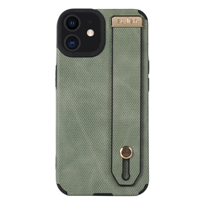 Funda de teléfono de cuero TPU con correa para la muñeca