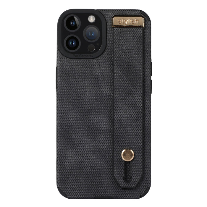 Funda de teléfono de cuero TPU con correa para la muñeca