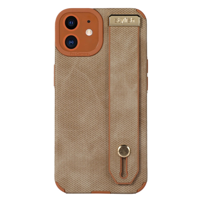 Funda de teléfono de cuero TPU con correa para la muñeca