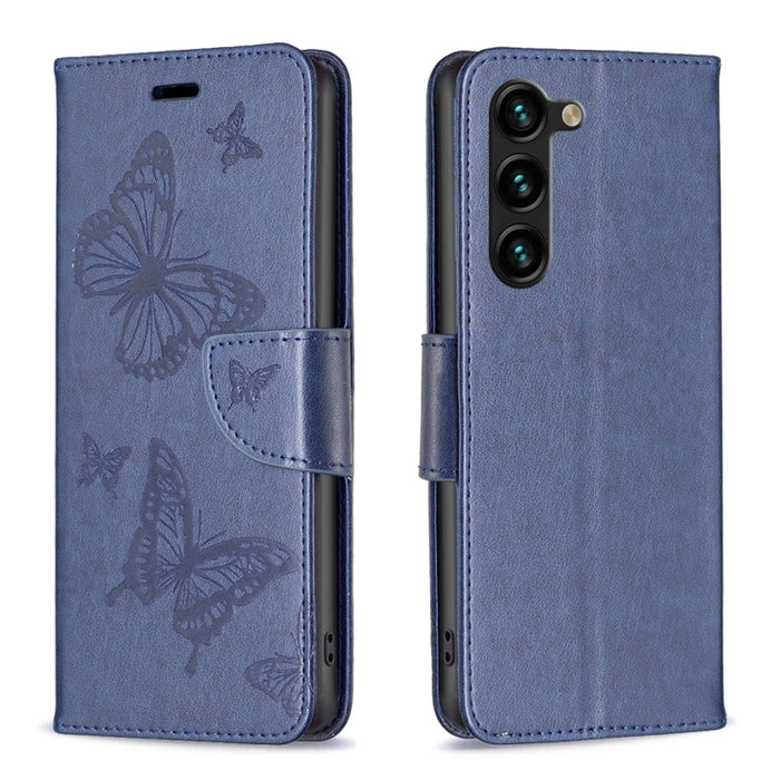Estuche de cuero con estampado de dos mariposas en relieve, For Samsung Galaxy A14 5G, For Samsung Galaxy S23+ 5G, For Samsung Galaxy S23 Ultra 5G, For Samsung Galaxy S23 5, For Xiaomi 12T / 12T Pro / Redmi K50 Ultra