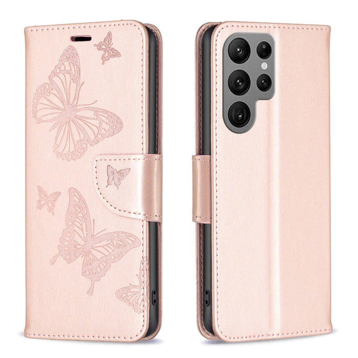 Estuche de cuero con estampado de dos mariposas en relieve, For Samsung Galaxy A14 5G, For Samsung Galaxy S23+ 5G, For Samsung Galaxy S23 Ultra 5G, For Samsung Galaxy S23 5, For Xiaomi 12T / 12T Pro / Redmi K50 Ultra