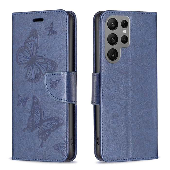 Estuche de cuero con estampado de dos mariposas en relieve, For Samsung Galaxy A14 5G, For Samsung Galaxy S23+ 5G, For Samsung Galaxy S23 Ultra 5G, For Samsung Galaxy S23 5, For Xiaomi 12T / 12T Pro / Redmi K50 Ultra