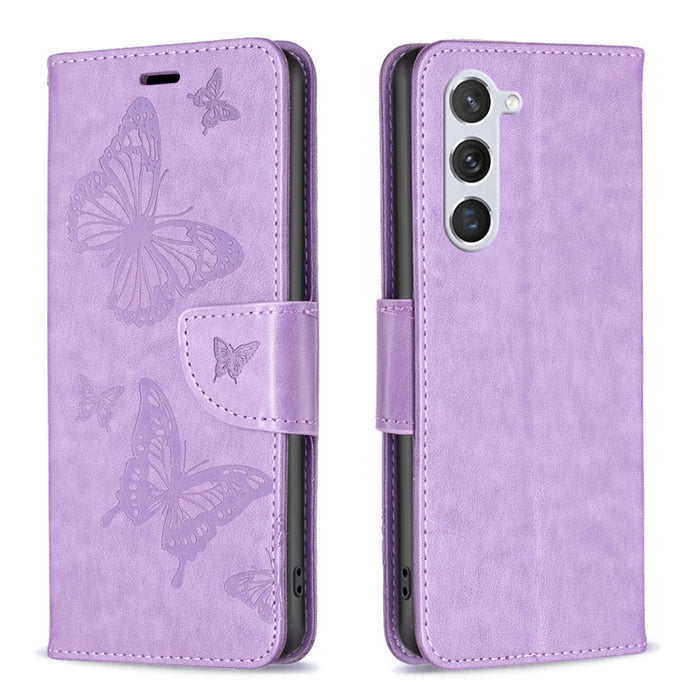 Estuche de cuero con estampado de dos mariposas en relieve, For Samsung Galaxy A14 5G, For Samsung Galaxy S23+ 5G, For Samsung Galaxy S23 Ultra 5G, For Samsung Galaxy S23 5, For Xiaomi 12T / 12T Pro / Redmi K50 Ultra