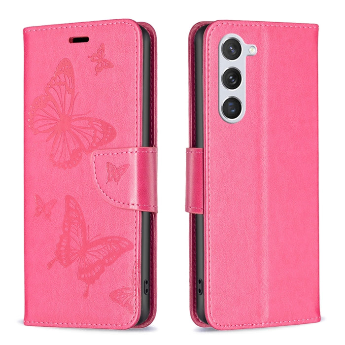 Estuche de cuero con estampado de dos mariposas en relieve, For Samsung Galaxy A14 5G, For Samsung Galaxy S23+ 5G, For Samsung Galaxy S23 Ultra 5G, For Samsung Galaxy S23 5, For Xiaomi 12T / 12T Pro / Redmi K50 Ultra