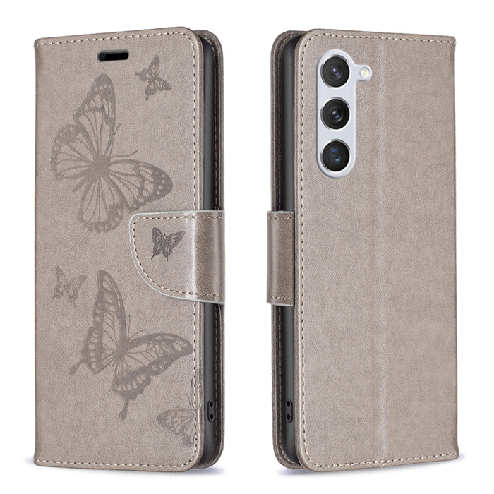 Estuche de cuero con estampado de dos mariposas en relieve, For Samsung Galaxy A14 5G, For Samsung Galaxy S23+ 5G, For Samsung Galaxy S23 Ultra 5G, For Samsung Galaxy S23 5, For Xiaomi 12T / 12T Pro / Redmi K50 Ultra