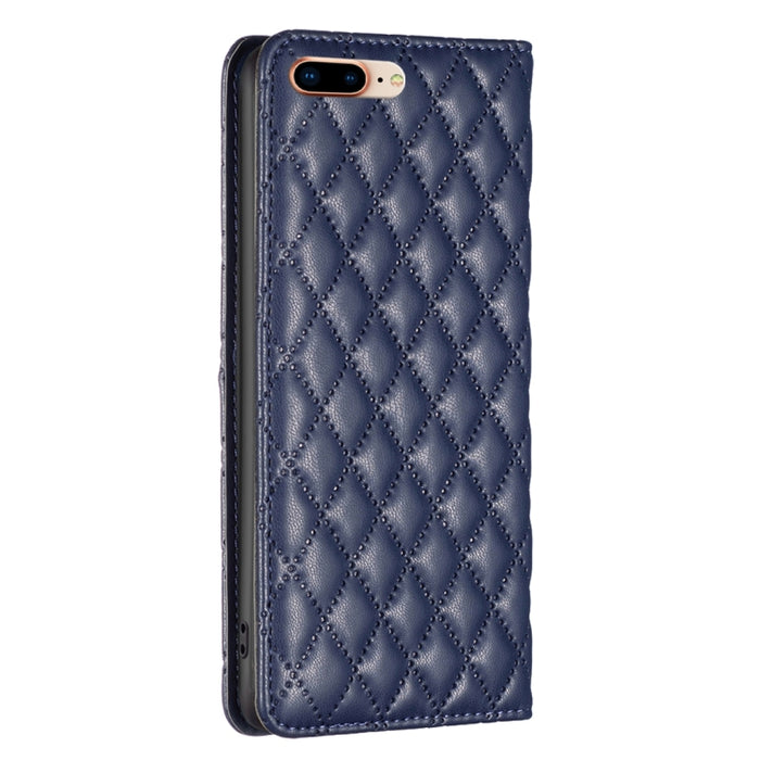 Estuche para teléfono con tapa de cuero magnético Diamond Lattice