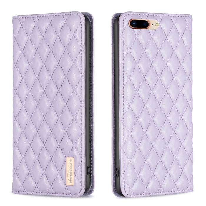 Estuche para teléfono con tapa de cuero magnético Diamond Lattice