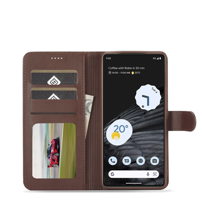 LC.IMEEKE Estuche de cuero con tapa horizontal con textura de becerro, For Google Pixel 7, For Google Pixel 7 Pro, For Xiaomi Redmi A1
