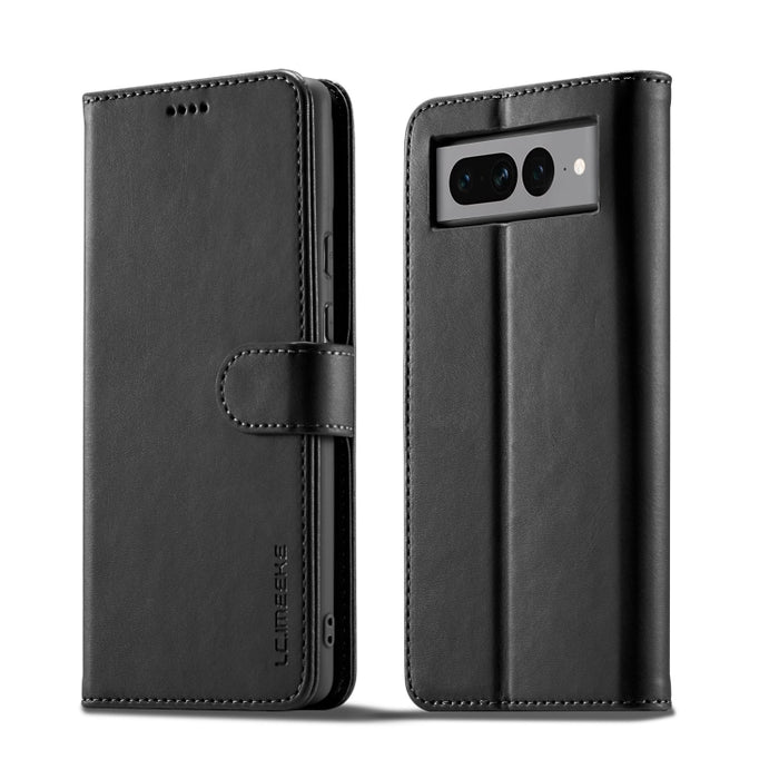 LC.IMEEKE Estuche de cuero con tapa horizontal con textura de becerro, For Google Pixel 7, For Google Pixel 7 Pro, For Xiaomi Redmi A1