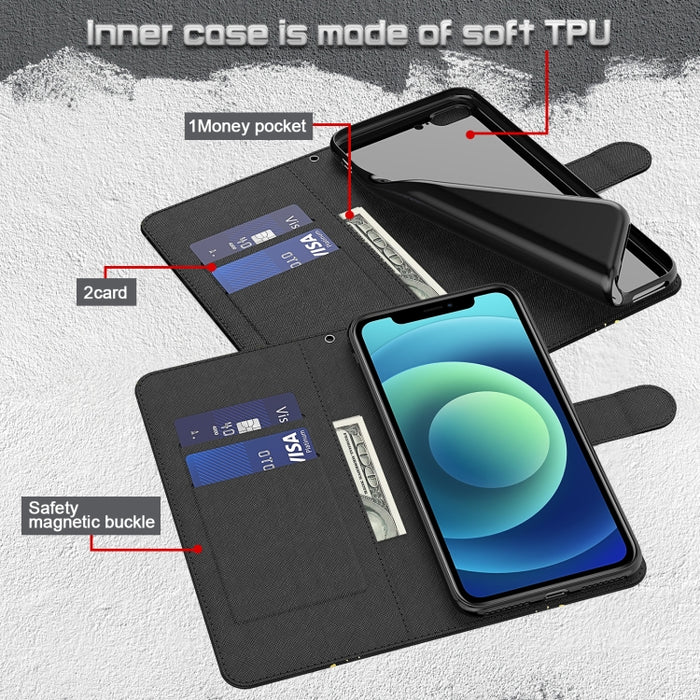 Estuche para teléfono con patrón de pintura 3D TPU + PU, For Samsung Galaxy S23+ 5G, For Samsung Galaxy S23 ultra 5G