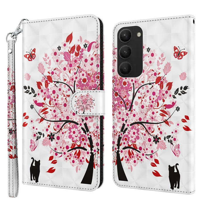 Estuche para teléfono con patrón de pintura 3D TPU + PU, For Samsung Galaxy S23+ 5G, For Samsung Galaxy S23 ultra 5G
