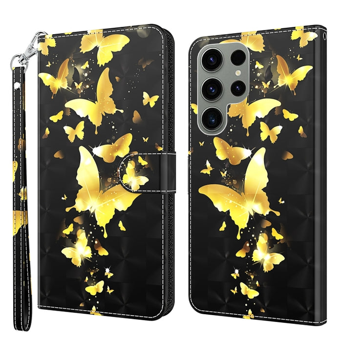 Estuche para teléfono con patrón de pintura 3D TPU + PU, For Samsung Galaxy S23+ 5G, For Samsung Galaxy S23 ultra 5G