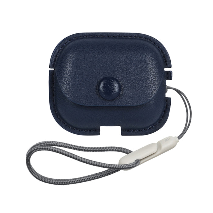 Estuche protector para auriculares de cuero PU con textura Litchi con cordón