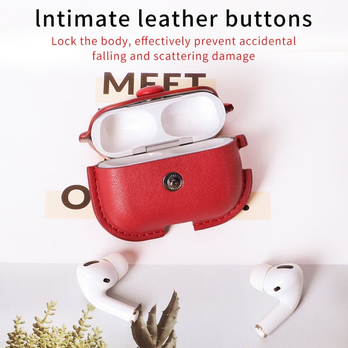 Estuche protector para auriculares de cuero PU con textura Litchi con cordón