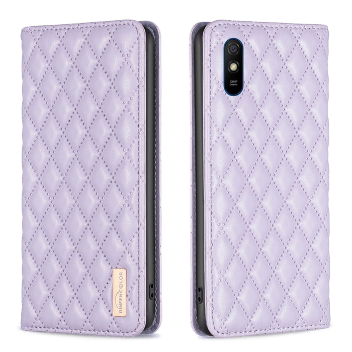 Estuche para teléfono con tapa de cuero magnético Diamond Lattice, For Xiaomi Redmi 9A, For Xiaomi Redmi 9C / 10A / Poco C31, For Xiaomi Redmi 9, For Xiaomi Redmi 10 5G / Note 11E, For Xiaomi Redmi 10 2022 / Note 11 4G, For Xiaomi Redmi 10C            ...