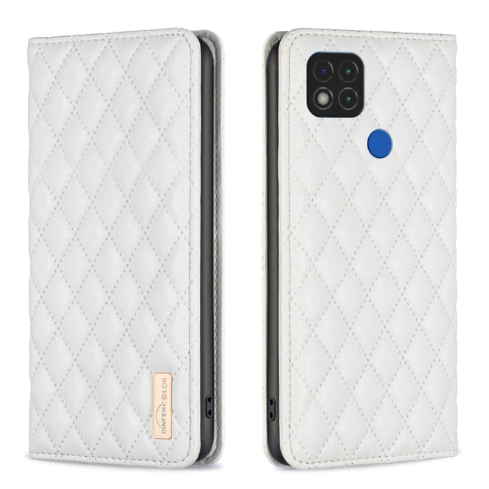 Estuche para teléfono con tapa de cuero magnético Diamond Lattice, For Xiaomi Redmi 9A, For Xiaomi Redmi 9C / 10A / Poco C31, For Xiaomi Redmi 9, For Xiaomi Redmi 10 5G / Note 11E, For Xiaomi Redmi 10 2022 / Note 11 4G, For Xiaomi Redmi 10C            ...