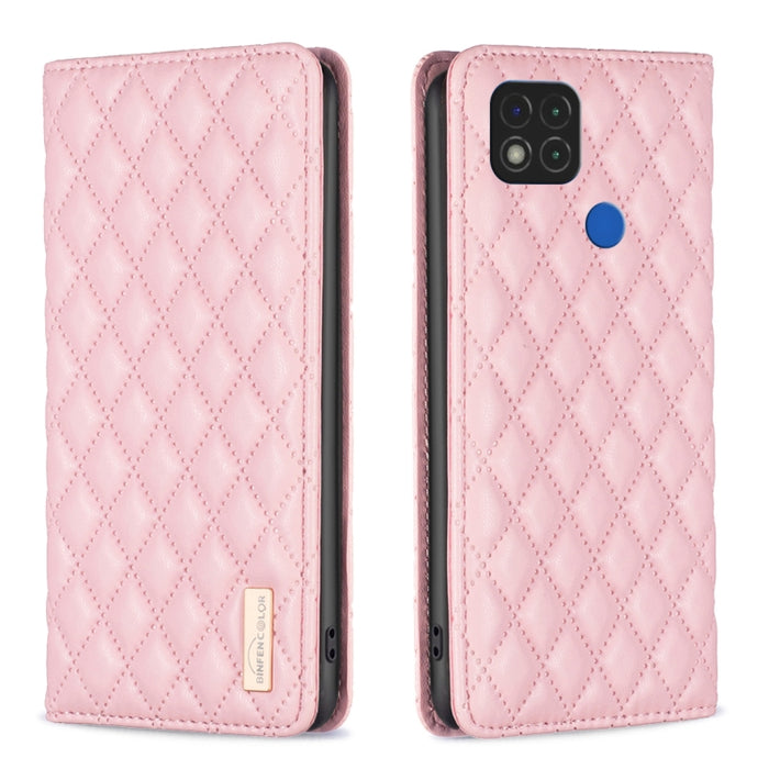 Estuche para teléfono con tapa de cuero magnético Diamond Lattice, For Xiaomi Redmi 9A, For Xiaomi Redmi 9C / 10A / Poco C31, For Xiaomi Redmi 9, For Xiaomi Redmi 10 5G / Note 11E, For Xiaomi Redmi 10 2022 / Note 11 4G, For Xiaomi Redmi 10C            ...