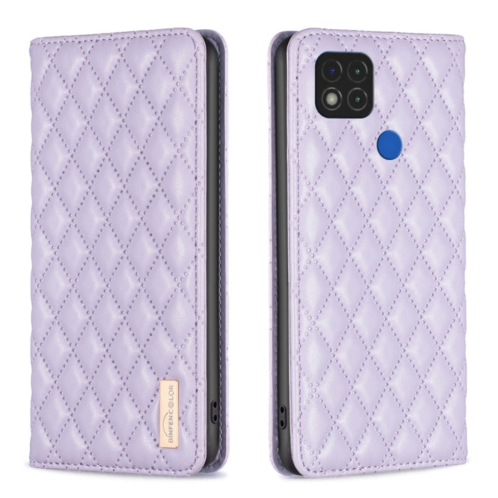 Estuche para teléfono con tapa de cuero magnético Diamond Lattice, For Xiaomi Redmi 9A, For Xiaomi Redmi 9C / 10A / Poco C31, For Xiaomi Redmi 9, For Xiaomi Redmi 10 5G / Note 11E, For Xiaomi Redmi 10 2022 / Note 11 4G, For Xiaomi Redmi 10C            ...