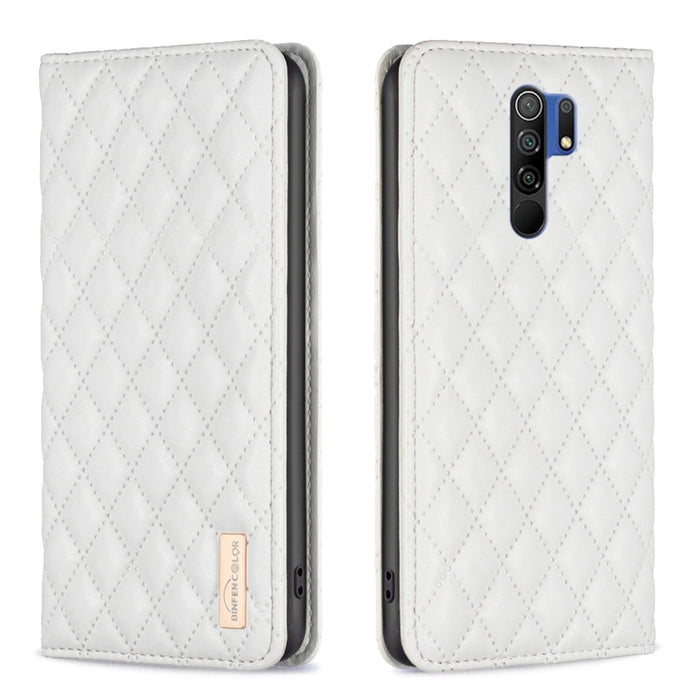 Estuche para teléfono con tapa de cuero magnético Diamond Lattice, For Xiaomi Redmi 9A, For Xiaomi Redmi 9C / 10A / Poco C31, For Xiaomi Redmi 9, For Xiaomi Redmi 10 5G / Note 11E, For Xiaomi Redmi 10 2022 / Note 11 4G, For Xiaomi Redmi 10C            ...