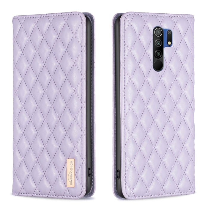 Estuche para teléfono con tapa de cuero magnético Diamond Lattice, For Xiaomi Redmi 9A, For Xiaomi Redmi 9C / 10A / Poco C31, For Xiaomi Redmi 9, For Xiaomi Redmi 10 5G / Note 11E, For Xiaomi Redmi 10 2022 / Note 11 4G, For Xiaomi Redmi 10C            ...