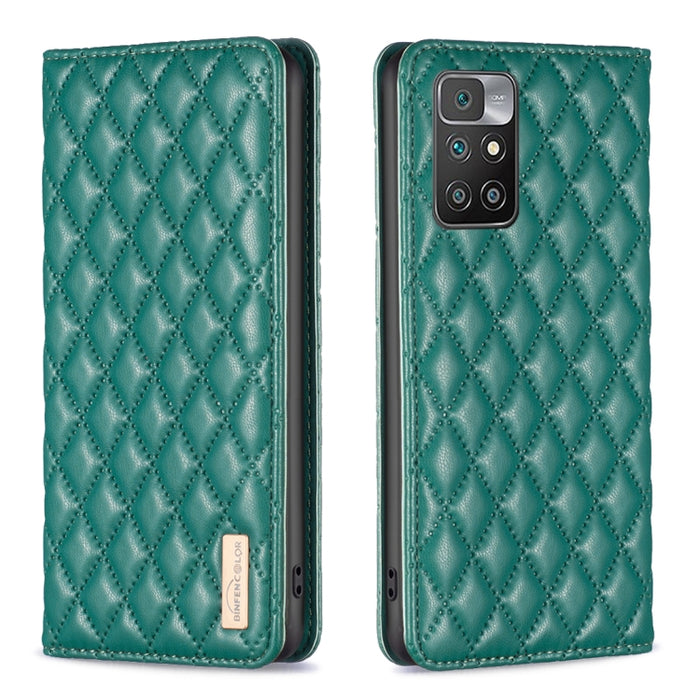 Estuche para teléfono con tapa de cuero magnético Diamond Lattice, For Xiaomi Redmi 9A, For Xiaomi Redmi 9C / 10A / Poco C31, For Xiaomi Redmi 9, For Xiaomi Redmi 10 5G / Note 11E, For Xiaomi Redmi 10 2022 / Note 11 4G, For Xiaomi Redmi 10C            ...