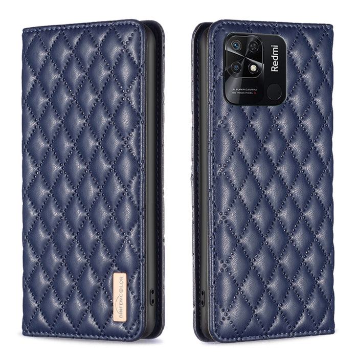 Estuche para teléfono con tapa de cuero magnético Diamond Lattice, For Xiaomi Redmi 9A, For Xiaomi Redmi 9C / 10A / Poco C31, For Xiaomi Redmi 9, For Xiaomi Redmi 10 5G / Note 11E, For Xiaomi Redmi 10 2022 / Note 11 4G, For Xiaomi Redmi 10C            ...