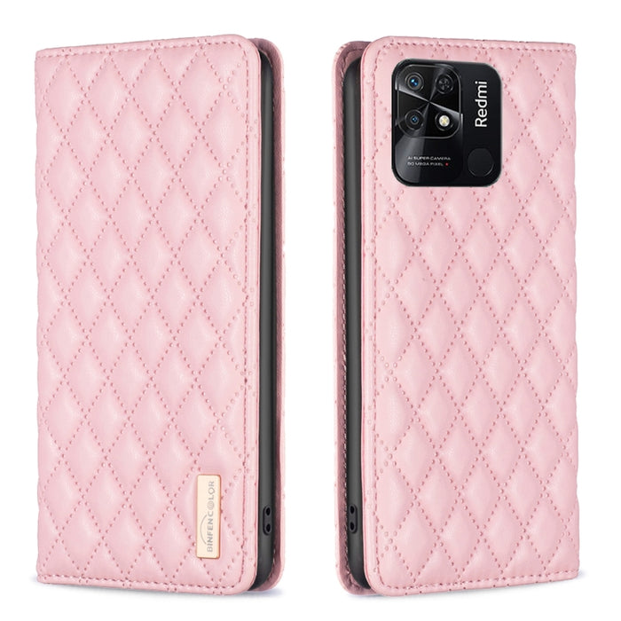 Estuche para teléfono con tapa de cuero magnético Diamond Lattice, For Xiaomi Redmi 9A, For Xiaomi Redmi 9C / 10A / Poco C31, For Xiaomi Redmi 9, For Xiaomi Redmi 10 5G / Note 11E, For Xiaomi Redmi 10 2022 / Note 11 4G, For Xiaomi Redmi 10C            ...