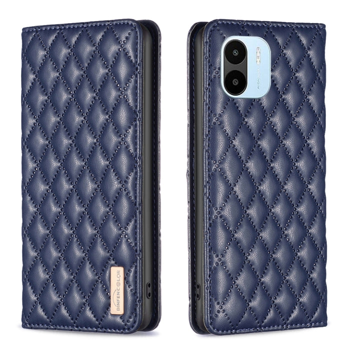 Estuche para teléfono con tapa de cuero magnético Diamond Lattice, For Xiaomi Redmi 9A, For Xiaomi Redmi 9C / 10A / Poco C31, For Xiaomi Redmi 9, For Xiaomi Redmi 10 5G / Note 11E, For Xiaomi Redmi 10 2022 / Note 11 4G, For Xiaomi Redmi 10C            ...