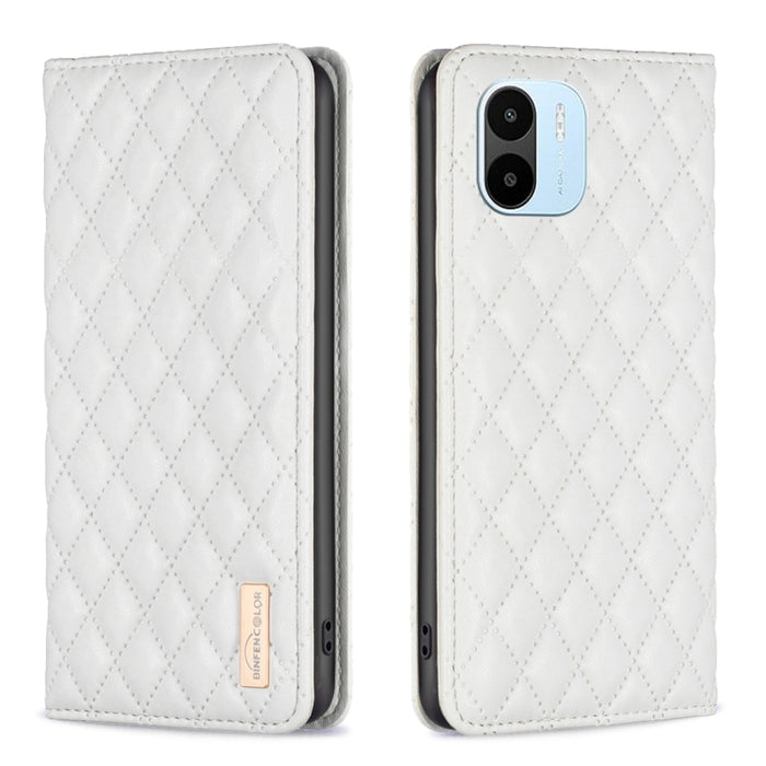 Estuche para teléfono con tapa de cuero magnético Diamond Lattice, For Xiaomi Redmi 9A, For Xiaomi Redmi 9C / 10A / Poco C31, For Xiaomi Redmi 9, For Xiaomi Redmi 10 5G / Note 11E, For Xiaomi Redmi 10 2022 / Note 11 4G, For Xiaomi Redmi 10C            ...