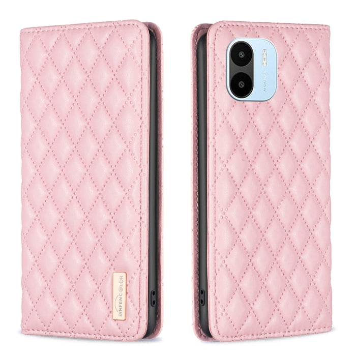 Estuche para teléfono con tapa de cuero magnético Diamond Lattice, For Xiaomi Redmi 9A, For Xiaomi Redmi 9C / 10A / Poco C31, For Xiaomi Redmi 9, For Xiaomi Redmi 10 5G / Note 11E, For Xiaomi Redmi 10 2022 / Note 11 4G, For Xiaomi Redmi 10C            ...