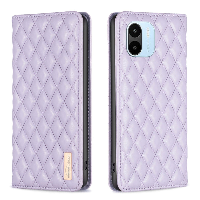 Estuche para teléfono con tapa de cuero magnético Diamond Lattice, For Xiaomi Redmi 9A, For Xiaomi Redmi 9C / 10A / Poco C31, For Xiaomi Redmi 9, For Xiaomi Redmi 10 5G / Note 11E, For Xiaomi Redmi 10 2022 / Note 11 4G, For Xiaomi Redmi 10C            ...