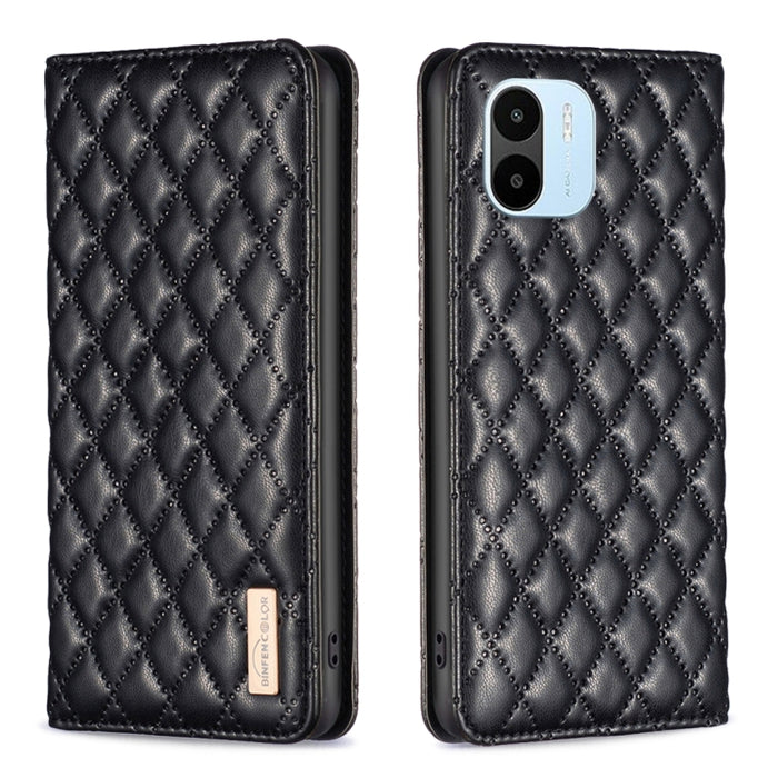 Estuche para teléfono con tapa de cuero magnético Diamond Lattice, For Xiaomi Redmi 9A, For Xiaomi Redmi 9C / 10A / Poco C31, For Xiaomi Redmi 9, For Xiaomi Redmi 10 5G / Note 11E, For Xiaomi Redmi 10 2022 / Note 11 4G, For Xiaomi Redmi 10C            ...