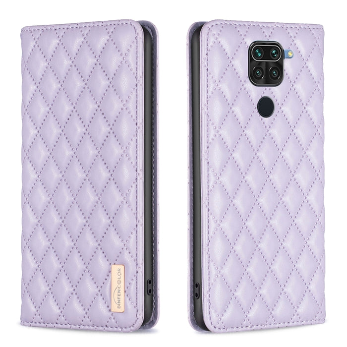 Estuche para teléfono con tapa de cuero magnético Diamond Lattice, For Xiaomi Redmi 9A, For Xiaomi Redmi 9C / 10A / Poco C31, For Xiaomi Redmi 9, For Xiaomi Redmi 10 5G / Note 11E, For Xiaomi Redmi 10 2022 / Note 11 4G, For Xiaomi Redmi 10C            ...