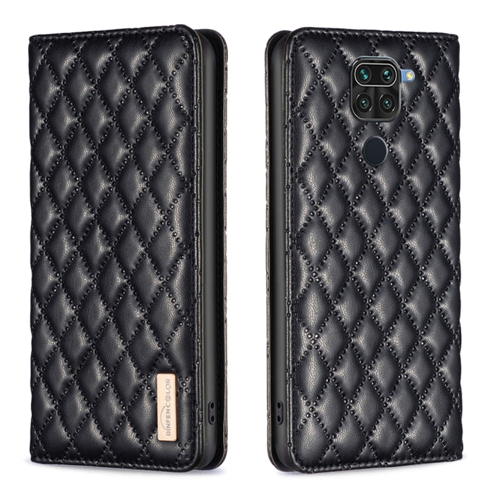 Estuche para teléfono con tapa de cuero magnético Diamond Lattice, For Xiaomi Redmi 9A, For Xiaomi Redmi 9C / 10A / Poco C31, For Xiaomi Redmi 9, For Xiaomi Redmi 10 5G / Note 11E, For Xiaomi Redmi 10 2022 / Note 11 4G, For Xiaomi Redmi 10C            ...