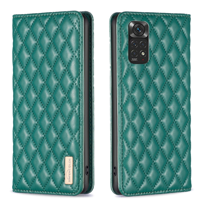 Estuche para teléfono con tapa de cuero magnético Diamond Lattice, For Xiaomi Redmi 9A, For Xiaomi Redmi 9C / 10A / Poco C31, For Xiaomi Redmi 9, For Xiaomi Redmi 10 5G / Note 11E, For Xiaomi Redmi 10 2022 / Note 11 4G, For Xiaomi Redmi 10C            ...