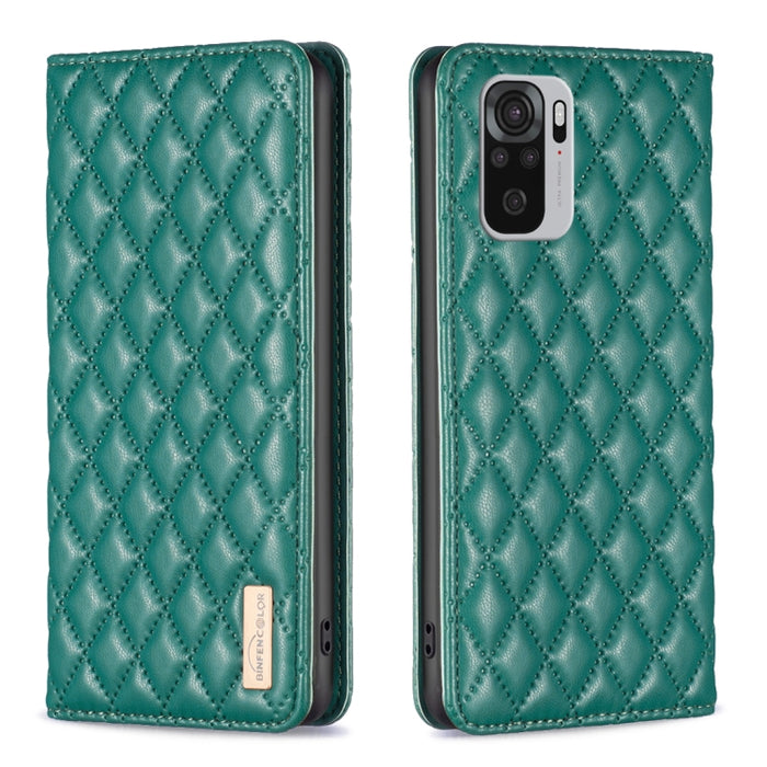Estuche para teléfono con tapa de cuero magnético Diamond Lattice, For Xiaomi Redmi 9A, For Xiaomi Redmi 9C / 10A / Poco C31, For Xiaomi Redmi 9, For Xiaomi Redmi 10 5G / Note 11E, For Xiaomi Redmi 10 2022 / Note 11 4G, For Xiaomi Redmi 10C            ...
