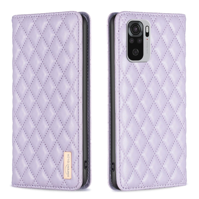 Estuche para teléfono con tapa de cuero magnético Diamond Lattice, For Xiaomi Redmi 9A, For Xiaomi Redmi 9C / 10A / Poco C31, For Xiaomi Redmi 9, For Xiaomi Redmi 10 5G / Note 11E, For Xiaomi Redmi 10 2022 / Note 11 4G, For Xiaomi Redmi 10C            ...