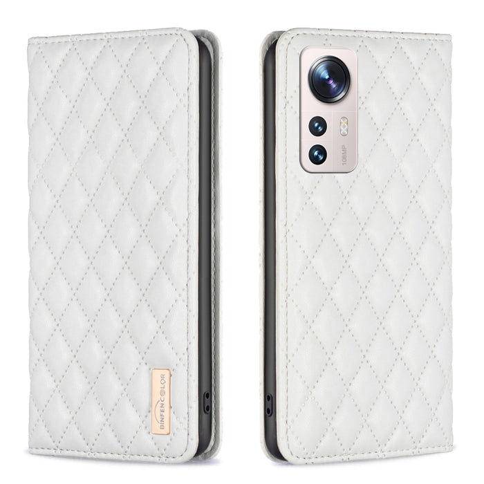 Estuche para teléfono con tapa de cuero magnético Diamond Lattice, For Xiaomi 12 Lite, For Xiaomi 12 Pro, For Xiaomi 12T / 12T Pro / Redmi K50 Ultra, For Xiaomi 12, For Xiaomi Poco M3, For Xiaomi Poco M3 Pro, For Xiaomi Poco X3 / X3 NFC