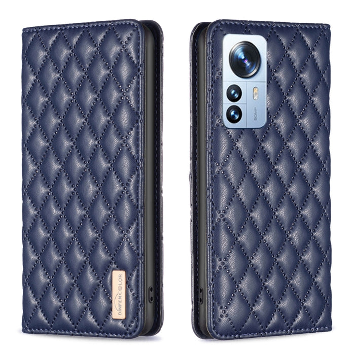 Estuche para teléfono con tapa de cuero magnético Diamond Lattice, For Xiaomi 12 Lite, For Xiaomi 12 Pro, For Xiaomi 12T / 12T Pro / Redmi K50 Ultra, For Xiaomi 12, For Xiaomi Poco M3, For Xiaomi Poco M3 Pro, For Xiaomi Poco X3 / X3 NFC