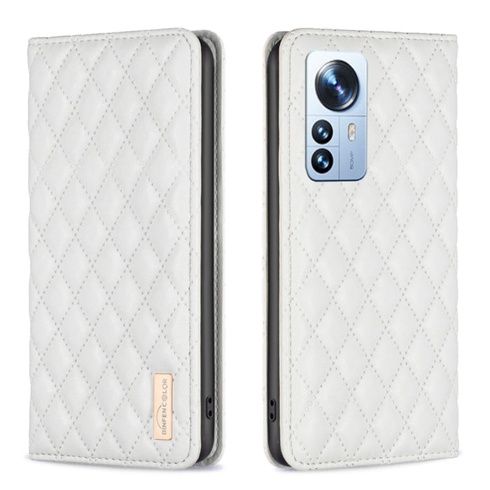Estuche para teléfono con tapa de cuero magnético Diamond Lattice, For Xiaomi 12 Lite, For Xiaomi 12 Pro, For Xiaomi 12T / 12T Pro / Redmi K50 Ultra, For Xiaomi 12, For Xiaomi Poco M3, For Xiaomi Poco M3 Pro, For Xiaomi Poco X3 / X3 NFC