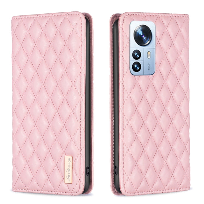 Estuche para teléfono con tapa de cuero magnético Diamond Lattice, For Xiaomi 12 Lite, For Xiaomi 12 Pro, For Xiaomi 12T / 12T Pro / Redmi K50 Ultra, For Xiaomi 12, For Xiaomi Poco M3, For Xiaomi Poco M3 Pro, For Xiaomi Poco X3 / X3 NFC