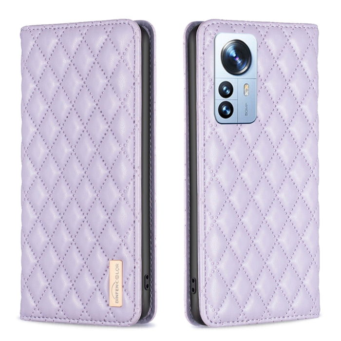 Estuche para teléfono con tapa de cuero magnético Diamond Lattice, For Xiaomi 12 Lite, For Xiaomi 12 Pro, For Xiaomi 12T / 12T Pro / Redmi K50 Ultra, For Xiaomi 12, For Xiaomi Poco M3, For Xiaomi Poco M3 Pro, For Xiaomi Poco X3 / X3 NFC