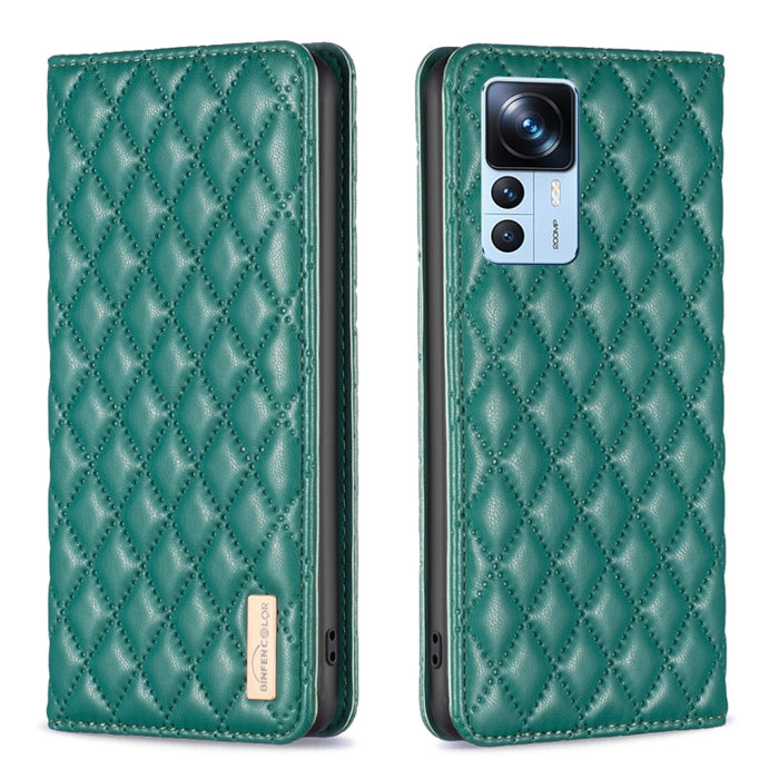 Estuche para teléfono con tapa de cuero magnético Diamond Lattice, For Xiaomi 12 Lite, For Xiaomi 12 Pro, For Xiaomi 12T / 12T Pro / Redmi K50 Ultra, For Xiaomi 12, For Xiaomi Poco M3, For Xiaomi Poco M3 Pro, For Xiaomi Poco X3 / X3 NFC