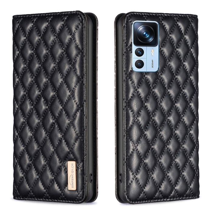 Estuche para teléfono con tapa de cuero magnético Diamond Lattice, For Xiaomi 12 Lite, For Xiaomi 12 Pro, For Xiaomi 12T / 12T Pro / Redmi K50 Ultra, For Xiaomi 12, For Xiaomi Poco M3, For Xiaomi Poco M3 Pro, For Xiaomi Poco X3 / X3 NFC