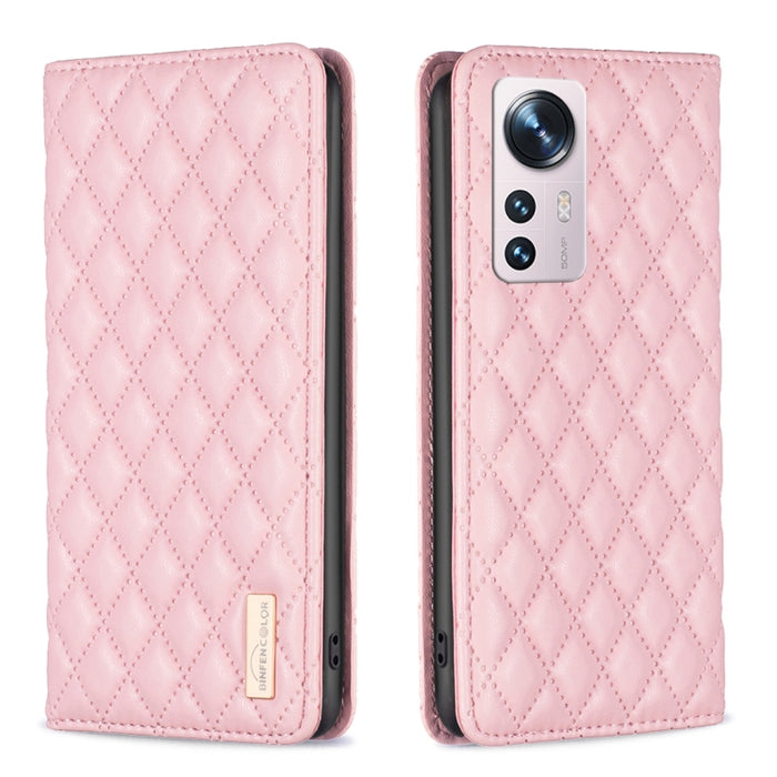 Estuche para teléfono con tapa de cuero magnético Diamond Lattice, For Xiaomi 12 Lite, For Xiaomi 12 Pro, For Xiaomi 12T / 12T Pro / Redmi K50 Ultra, For Xiaomi 12, For Xiaomi Poco M3, For Xiaomi Poco M3 Pro, For Xiaomi Poco X3 / X3 NFC